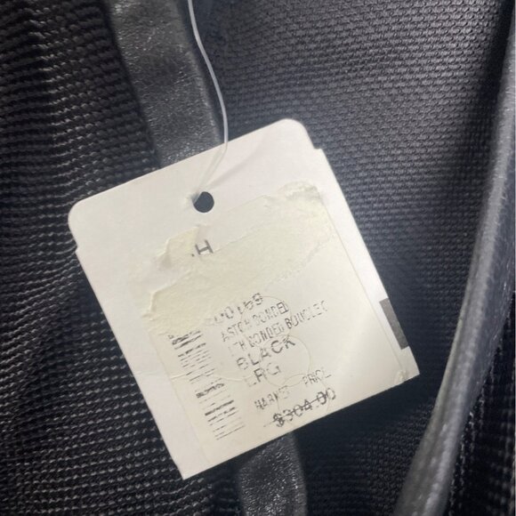 Generation Love Black Draped Open Front Jacket W/ Leather Quilted Sleeves - New - Picture 7 of 8